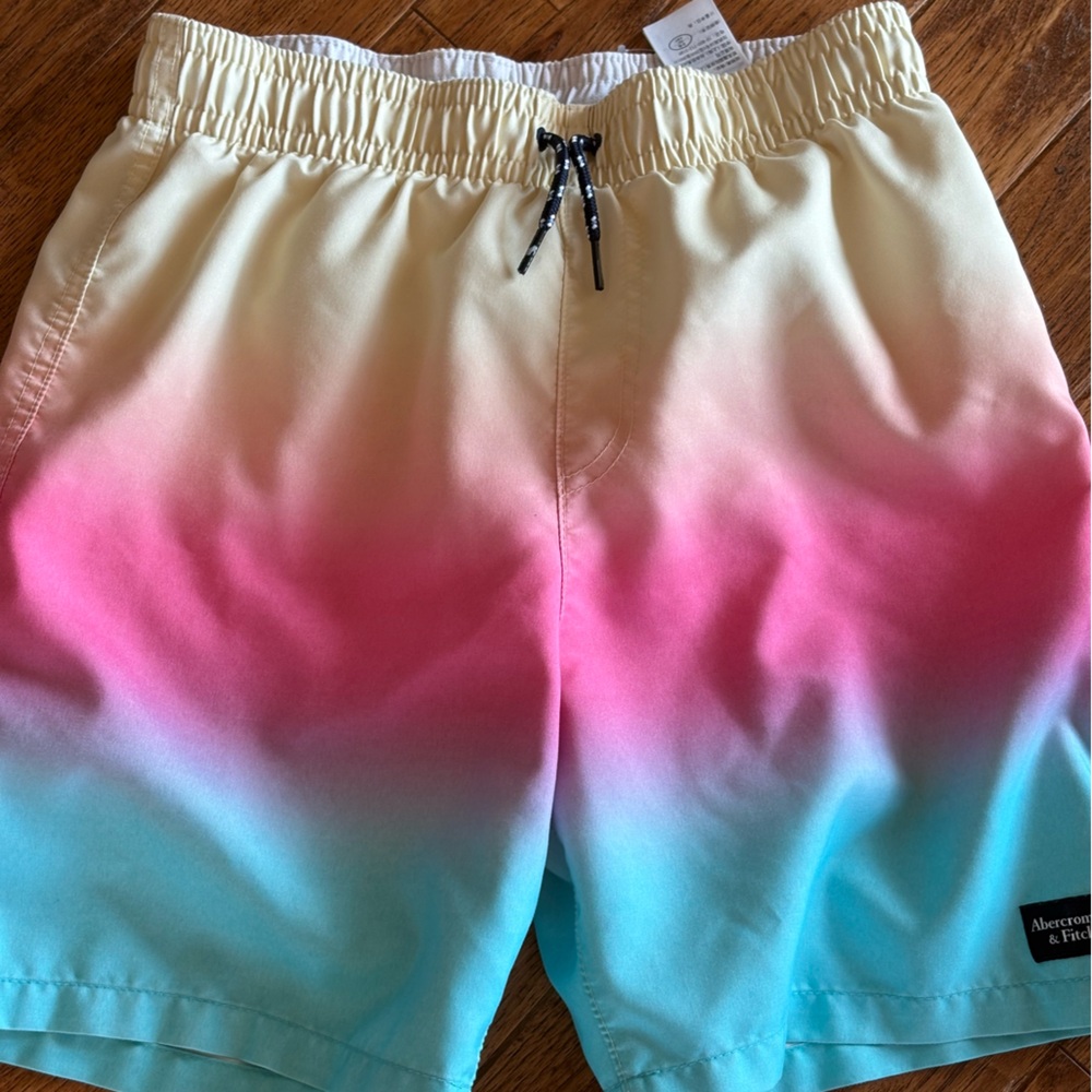 Abercrombie Kids Pink and Blue Tie-Dye Shorts